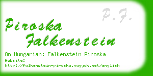 piroska falkenstein business card